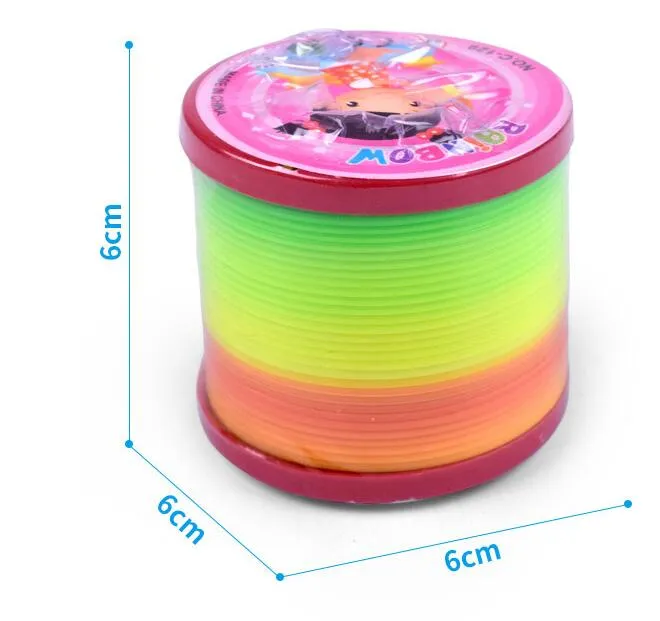 Rainbow Flow Ring Toys Anneau en plastique Creative jouet en plastique bobine bobine arc-en-jouet pour enfants Decompression Toys Enfants Enfants Cadeaux