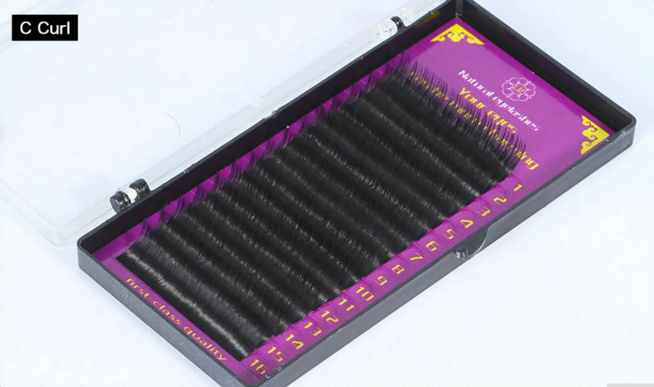 All Size 5 trays J/B/C/ D curl 7-15mm Individual Mink natural Eyelash Extension. Fake False Eyelashes cosmetics
