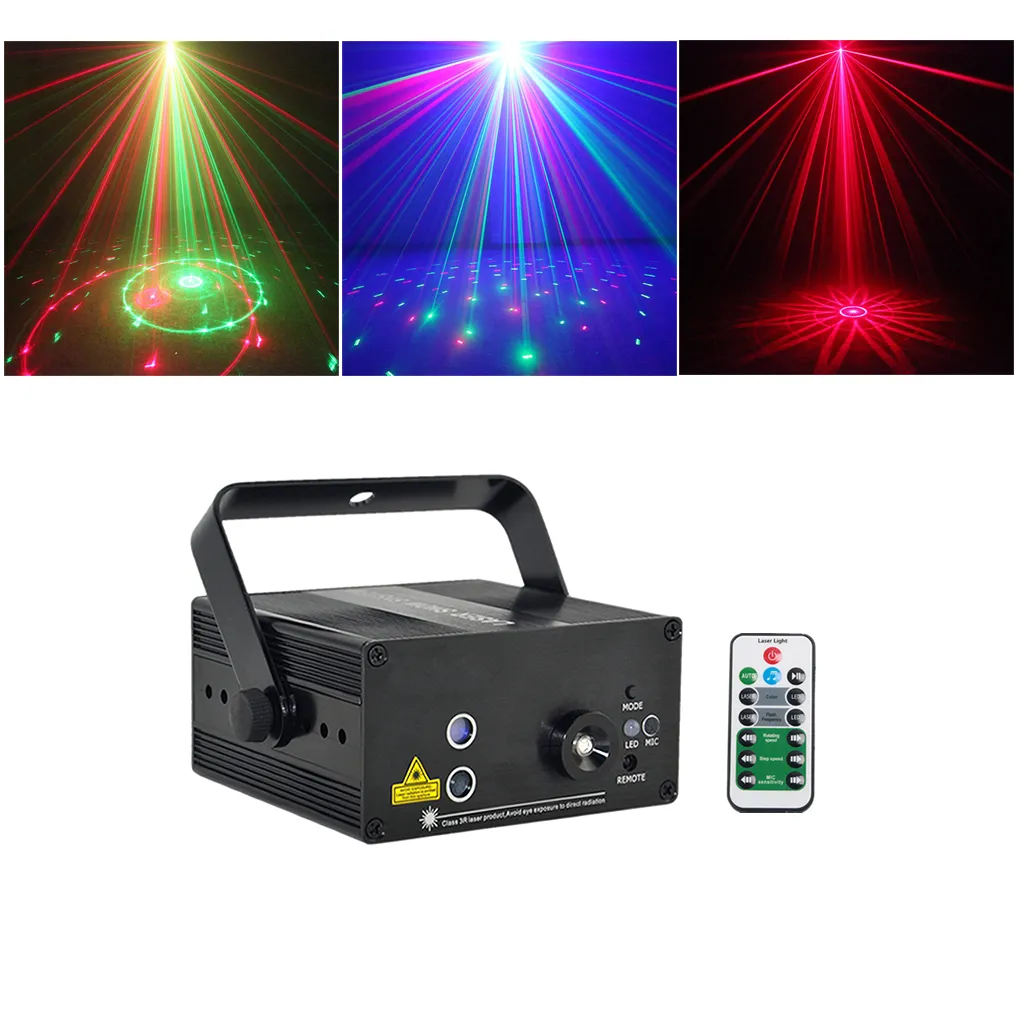 Mini 20 RG Patterns Laser Projector Stage Equipment Light 3W Blue LED Mixing Effect DJ KTV Show Holiday Laser Stage Lighting L20RG