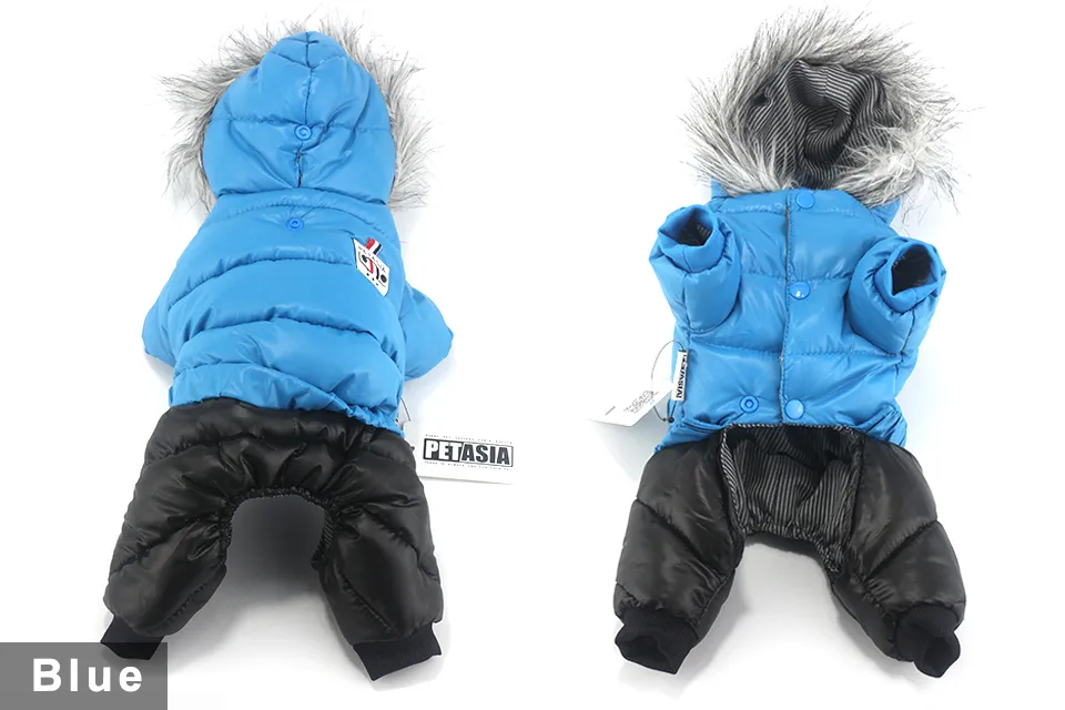 2017 NEW Design Winter Dog Clothes Winter Waterproof Pet Dog Coat Jacket Fashion Jumpsuit for Chihuahua Small Large Dogs PETASIA 412