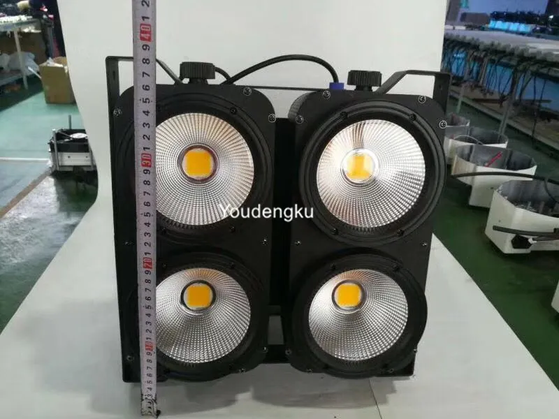 4目の穂軸ブレインダーステージライト暖かいクール2in1カラーLEDオーディエンスブレインダーCOB 4x100W