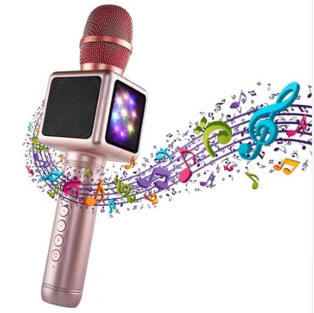 Беспроводной микрофон Караоке Микрофон Конденсатор Bluetooth Динамик Микрофоно Музыка петь Игрок Караоке Микрофон для смартфона