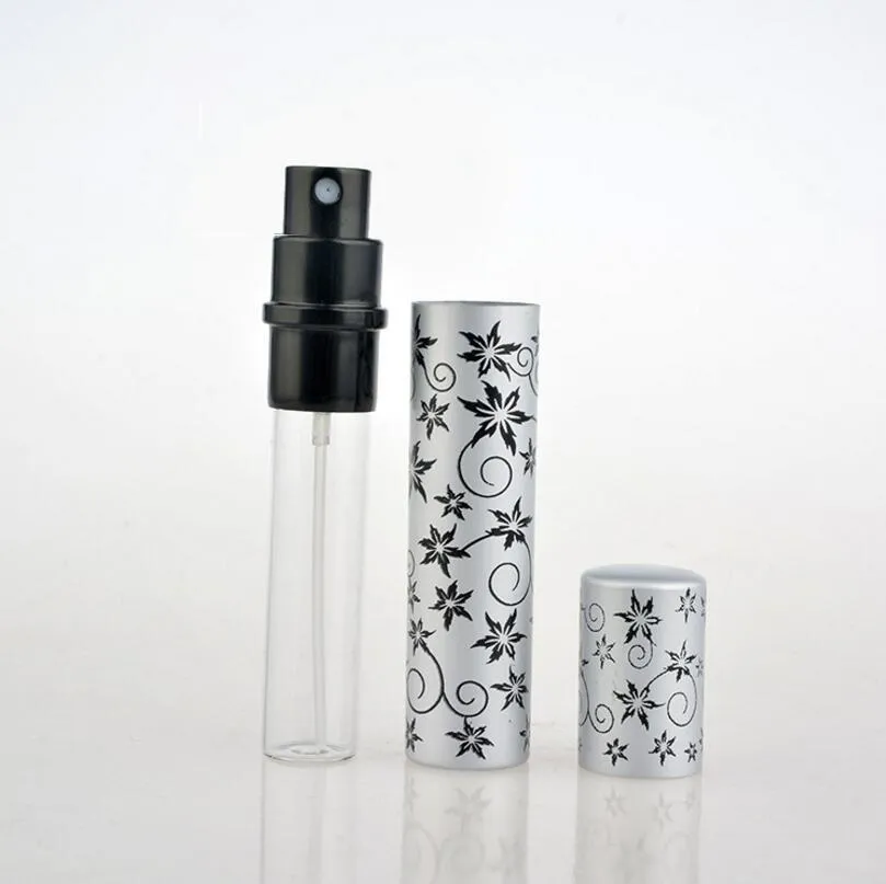 8ml Mini Przenośne Refillable Atomizer Perfumy Kolorowe Maple Print Spray Bottle Puste butelek Perfumy Moda Butelka Perfumy LX1208