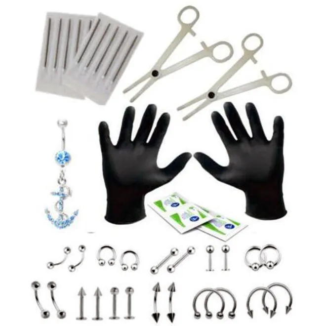 Piercing Kit Médical En Acier Inoxydable Matériel Goujon Pour