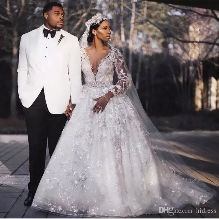 country long sleeve wedding dresses Long Sleeves Lace Mermaid Beach Country Wedding Dresses WD0576  AlineBridal