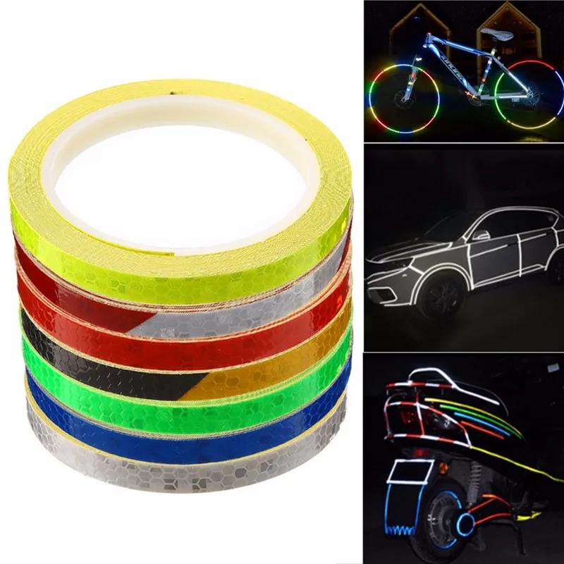 Colorful Reflective Reflective Stickers Strip 8m X 1cm Fluorescent