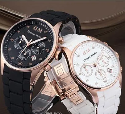 Mens Stainless Steel Chronograph Quartz Watch With Day Date Display Rubber Band Folding Buckle 30M Waterproof Silver Color 2024 New Arrival From Sumaiday 44.56 DHgate.Com