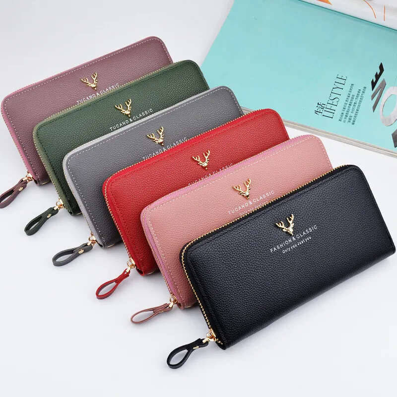 Womens Leather Long Zipper Wallet: Stylish Spacious 2024 Purse