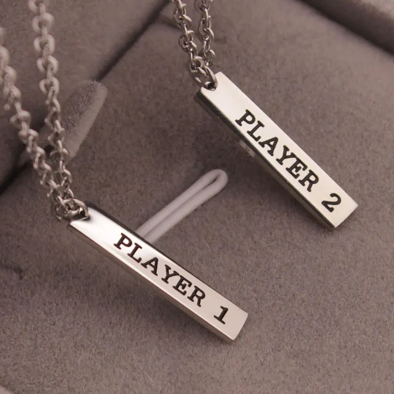 Joueur 1 Joueur 2 Couples Collier Ensemble Cadeau De Saint Valentin Pour Petite Amie Petit Ami Gamer Jeu Vidéo Couple39s Colliers3847863