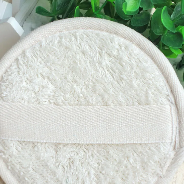 circular Ramie cloth Shower Scrubber Exfoliating Scrub Body Massage Sponge Wash Skin Spa Foam Bath Glove6814174