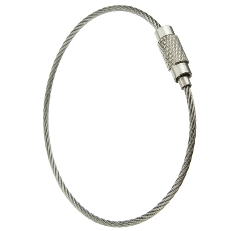 Locking cable key ring sales