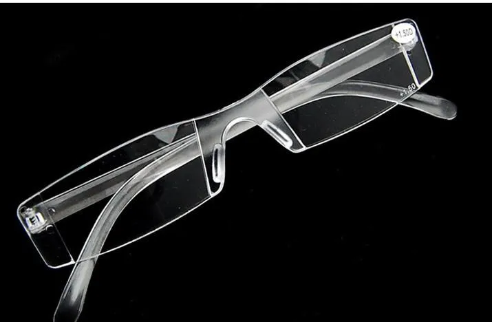 Lunettes de lecture en plastique Lunettes de lecture transparentes et transparentes puissance +1,00 +1,50 +2,00 +2,50 +3,00 +3,50