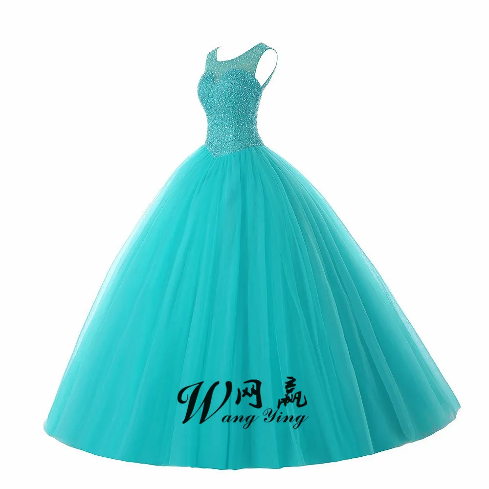 Ruby Bridal Vestidos de Fiesta Blue Czarowna Zroszona Suknia Balowa Quinceanera Dresses Powrót Hole Sweet 16 Dresses Party Suknia