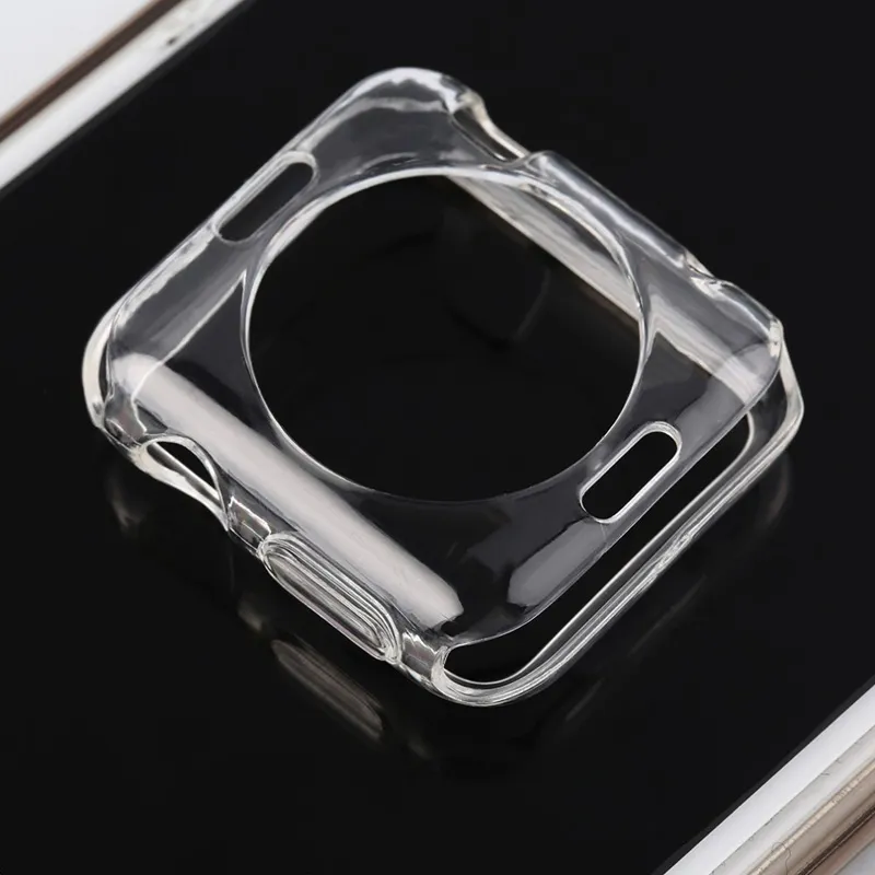 Dla Iwatch 4 Case 3D Touch Ultra Clear Soft TPU Cover Zderzak Apple Watch Series 4 3 2 Protector ekranu 38mm / 42mm / 40mm / 44mm do Zegarek Apple 4