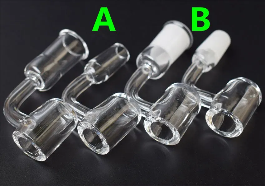 4mm Tjock XL Flat Top Quartz Banger Domeless Quarts Nail 10mm 14mm 18mm Hane Hona Banger Nail för glasvattenrör