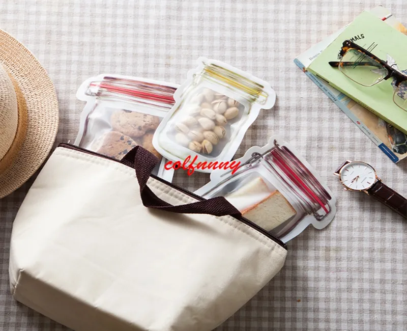 Wholesale Jar Shaped Food Container Plastic Bag Clear Bottle Modeling