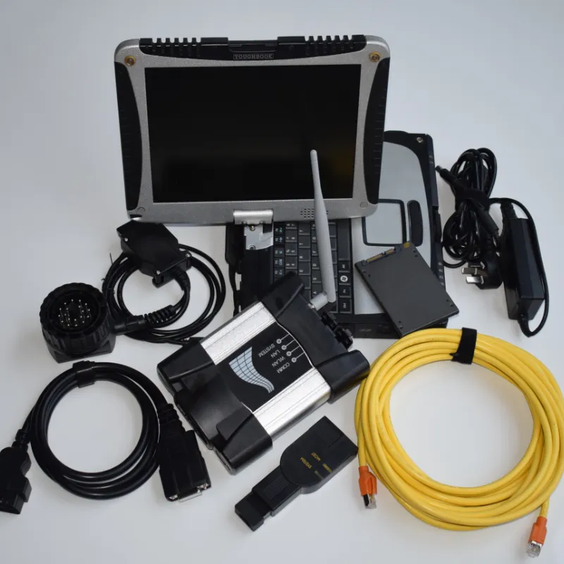 Auto Diagnostic Tool för BMW Cars WiFi ICOM Nästa med SSD S0ft-WARE V05.2024 SUPER ANVÄNDA LAPTOP CF19 4G Code Scanner
