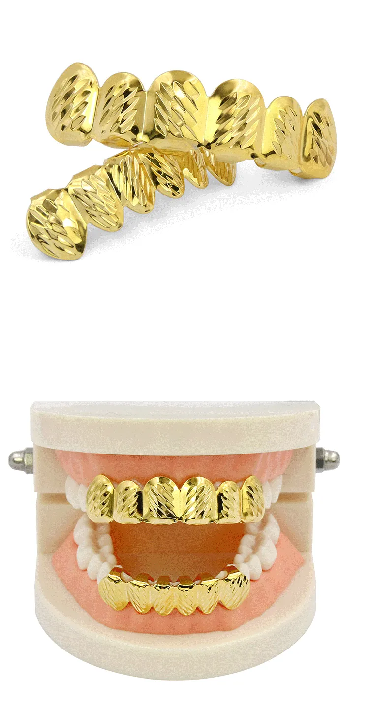 Factory Hiphop Top & Bottom Tooth Grills Vampire Dental Grillzes Sets