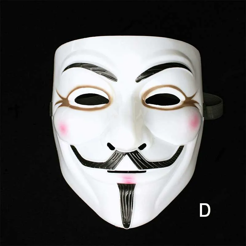 Fête d'Halloween 5 Style Vendetta V mot Masque Costume Guy Fawkes Anonyme Halloween Masques Fantaisie Cosplay