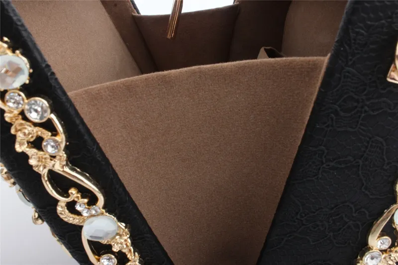 2018 Women Fashion Lace Luxury Beading Austrian Diamonds Evening Bag Party Dinner Clutches Bags Female Ladies Shoulder Messenger Bag
