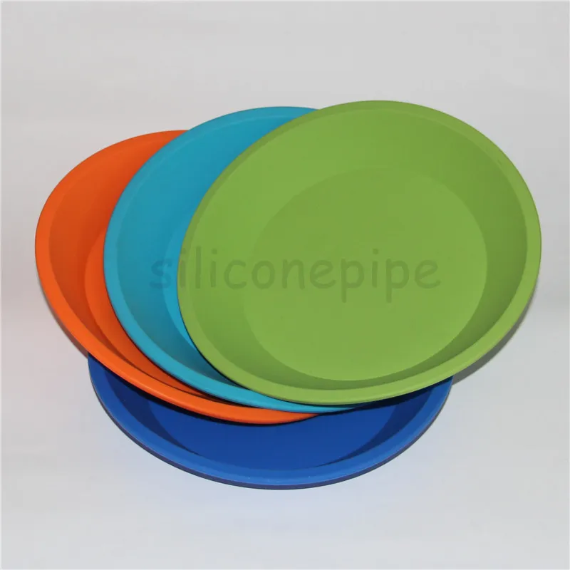 venda quente bandeja de silicone prato profundo rodada pan 8 amigável non stick recipiente de silicone concentrado óleo bho fda silicone cinzeiro