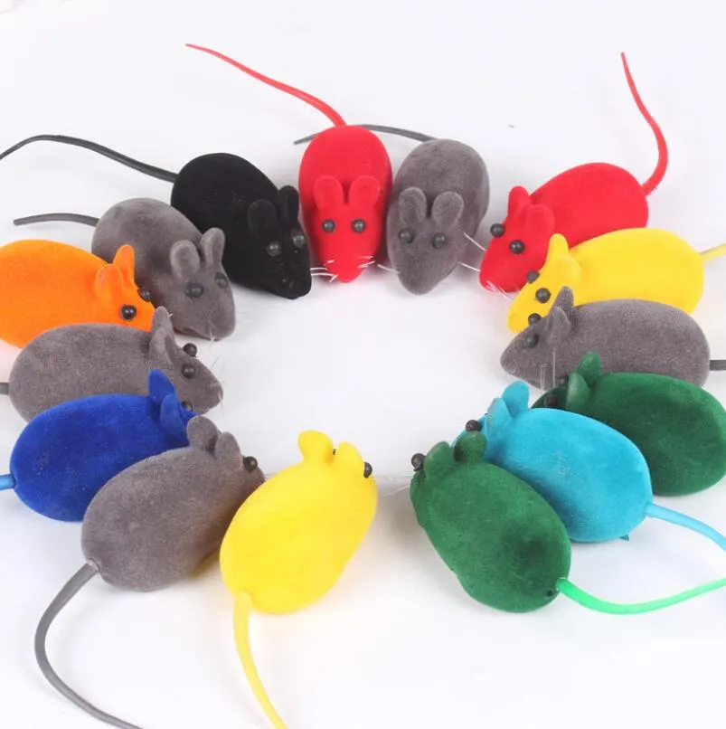 Jouets en peluche pour petits rongeurs, souris floquée, bruit de grincement, jouet sonore pour chat, chien, jouets délicats pour animaux de compagnie