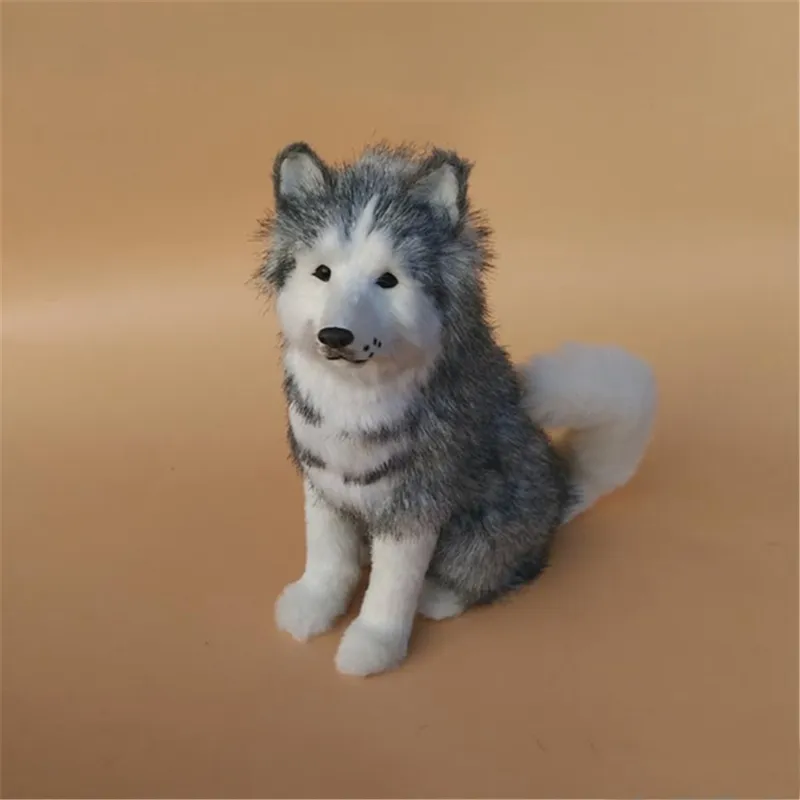 Realistic Squatting Husky Soft