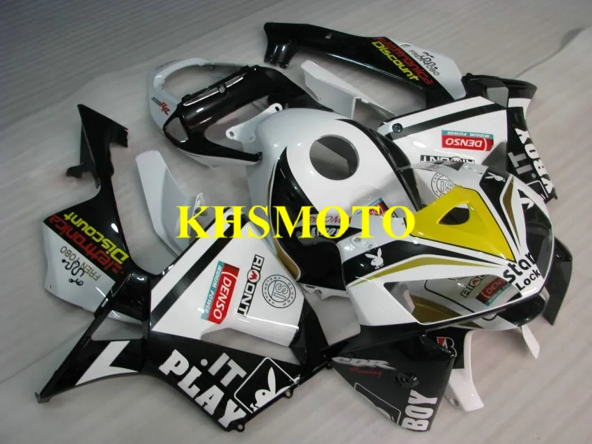 Honda CBR600RR CBR 600RR için Motosiklet Perazik Kiti 600RR F5 2005 2006 05 06 CBR600RR ABS Üst Beyaz Siyah Yüzemeler Set + Hediyeler HQ18