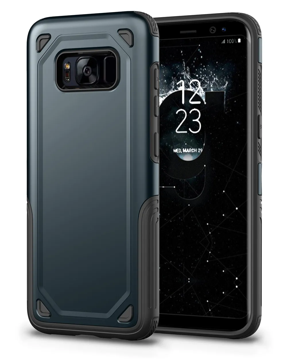 Shockside Armor Case för Samsung Galaxy S7 Edge S8 S9 Plus Not 8 J3 J5 2017 J2 Pro Prime A8 Plus 2018 Hybrid Hard Back Cover