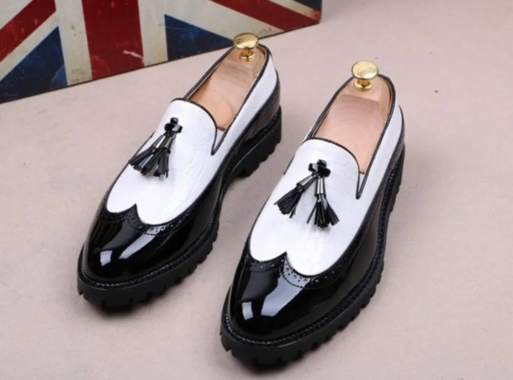 Designer Hommes Bullock Robe Chaussures En Cuir Verni De Luxe De Mode Brogue Mariage Oxford Chaussures 1nx23