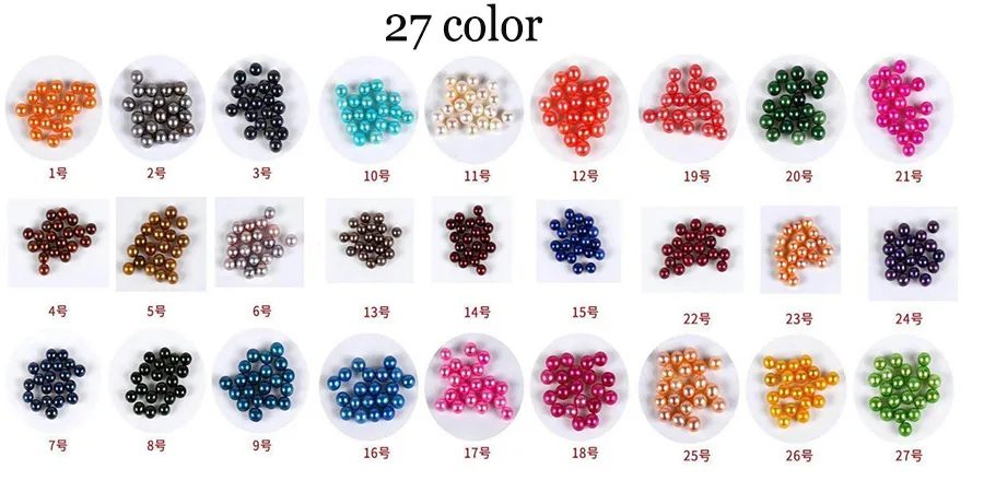Ronde Oyster Twins Pearl 6-8mm Nieuw 27 Mix Color Big Freshwater Gift Diy Natural Pearl Loose Bead Decorations Vacuüm verpakking Groothandel