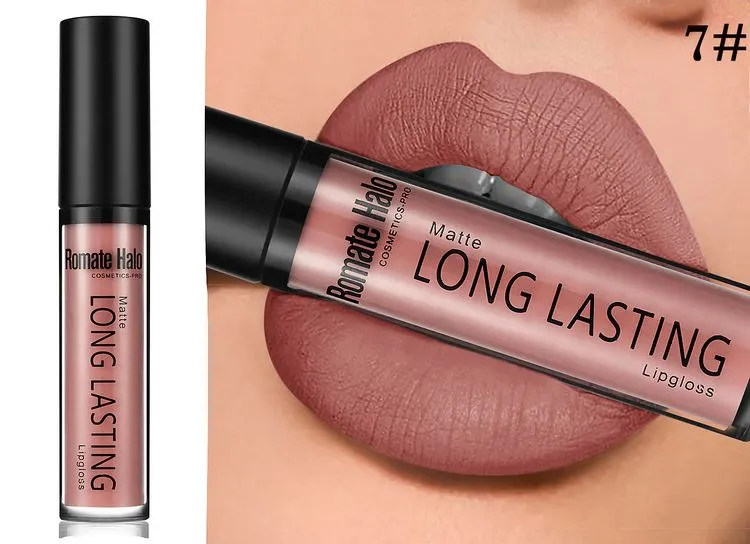 langlebiger Luxus 17 Farben Lipgloss Tönung Lippenbalsam Mattflüssiger Lippenstift Make-up Romate Halo 360 Stück / Los DHL