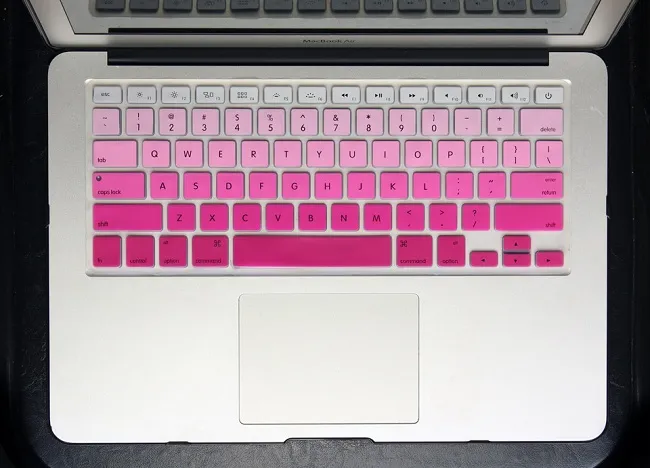 Solicone Silicone Rainbow Teclado Caso Protetor Capa Pele para MacBook Pro Air Retina 11 13 15 17 À Prova D 'Água Provavelmente US Ver OEM