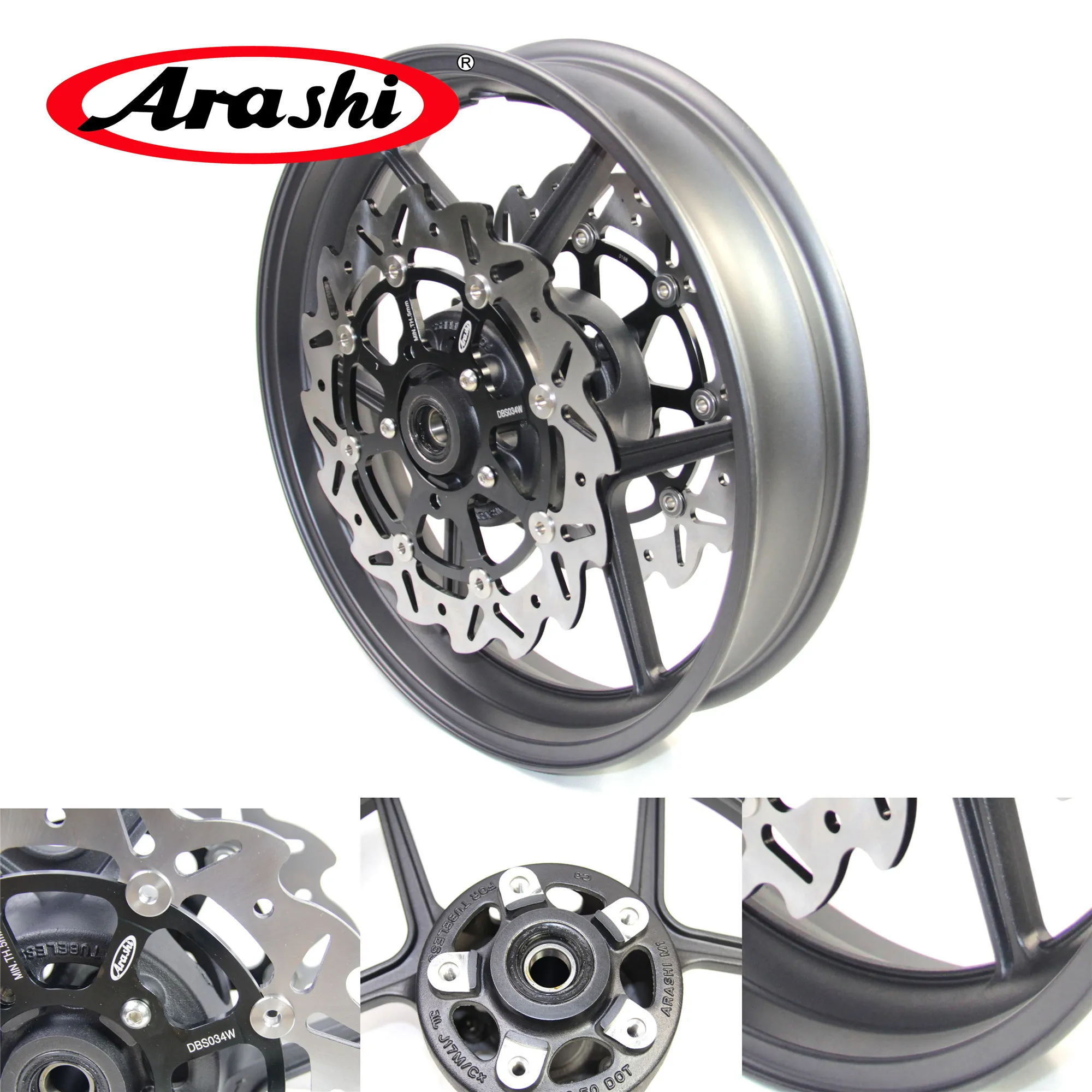 Arashi For Kawasaki Ninja ZX10R 2004 2005 Front Wheel Rim Brake Disk Disc Rotor ER-6N ER6N ZX-10R Z750