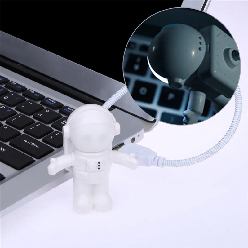 Ny Astronaut Spaceman USB LED Justerbar nattljus USB-gadgets för dator PC-lampa Bästa pris