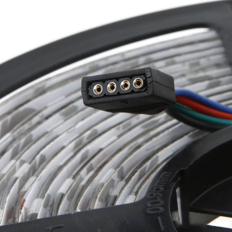 RGB LED Strip Light Tape Flexibele Diode Lint SMD 5050 RGB 24Key 44Key Power Externe Waterdichte Verlichting 5m