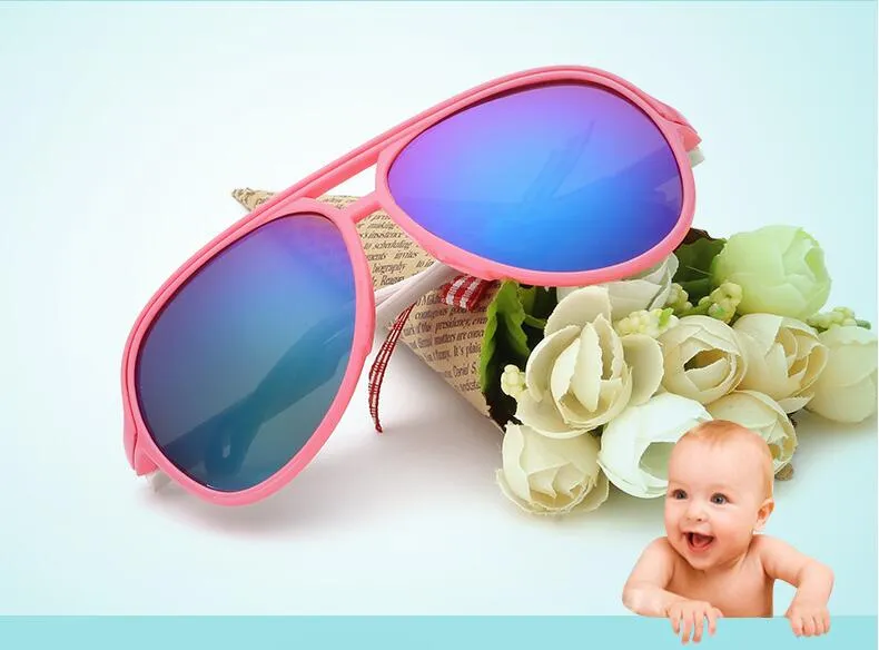 Söt Kids Solglasögon UV400 Lovely Baby's Sun Glasses Boys Girls Party Solglasögon 5 stilar olika färger support 