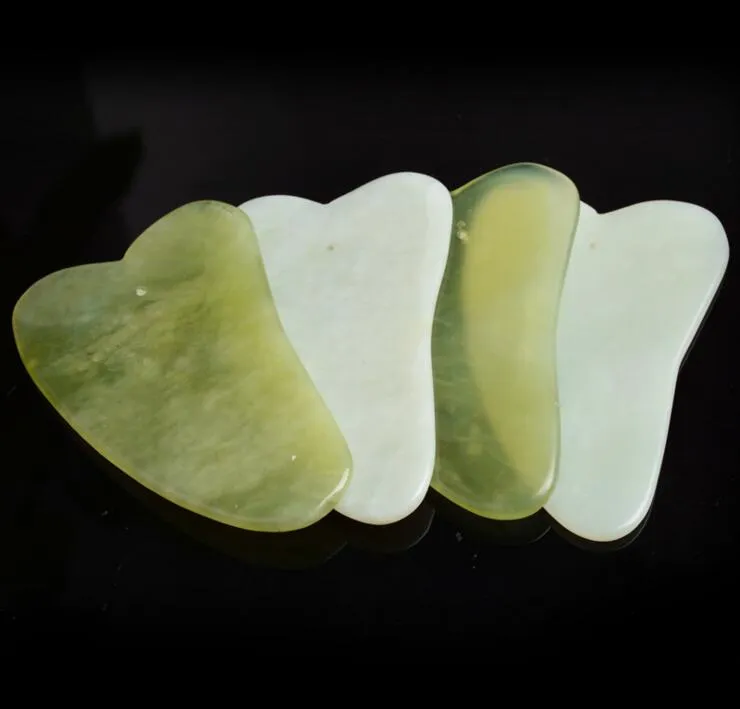 Ganze Natural Jade Gua Sha Haut Gesichtsbehandlung Massage Jade Scraping Tool Spa Salon Lieferant Schönheit Gesundheitstools8626004