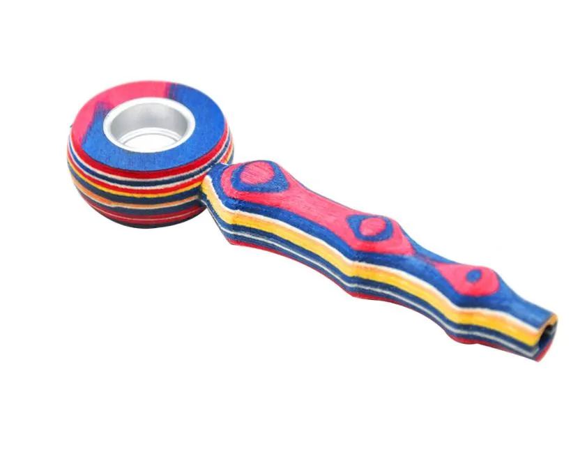 Nuove pipe in legno colorate, portatili, bocchini semplici, pipe, pipe arcobaleno, pipe piccole.