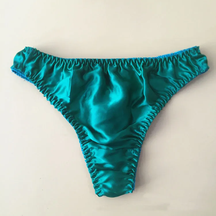 Men's Sexy Panties, Mulberry Silk Bikini, Ruffled Briefs, High