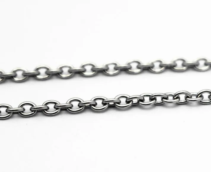 10meter in Bulk Jewelry Making Meter Smooth Rolo Chain Stainless Steel Silver 18345 Link Chain From Jewelry Findings Craft9648154