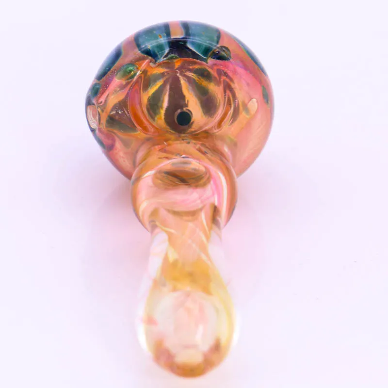 3.7" Colorful Water Pipe Gourd shape Glass Pipe Handmade Tobacco Pipes For Dry Smoking Mini Bubbler