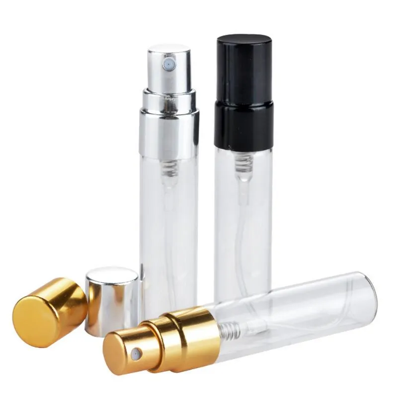 5ml Mini Perfume Spray Glass Bottles Atomizer Refillable Empty Cosmetic Packaging Containers LX1168