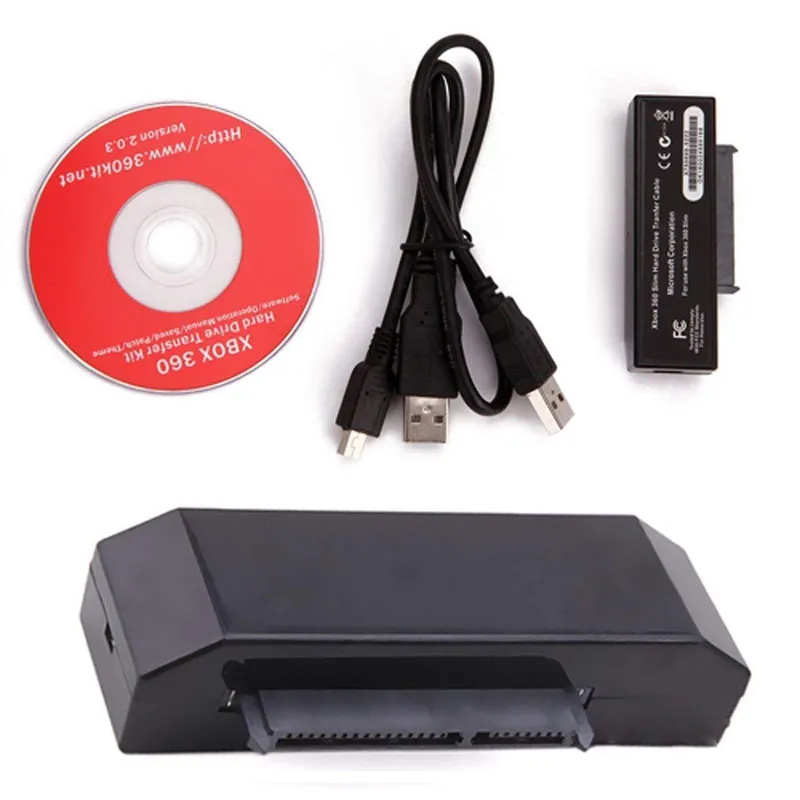 Adattatore convertitore cavo disco rigido per Xbox 360 Kit cavo USB per trasferimento dati HDD sottile SPEDIZIONE VELOCE di alta qualità