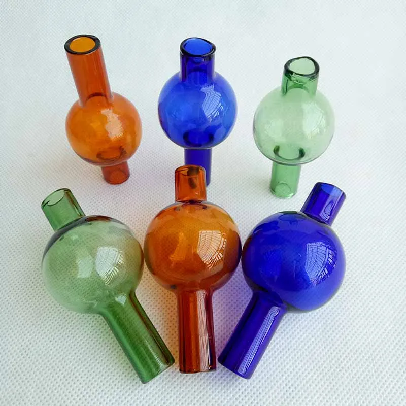Colored XXXL Round Glass Bottle Carb Cap Dome 30MM 35MM OD Smoking Accessories For Thermal Quartz Banger bongs hookahs Domeless Dab Oil Rigs