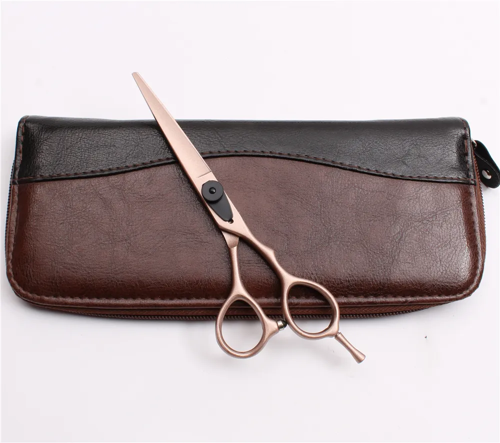 C9015 60quot Japan 440C Anpassat varumärke Rose Gold Professional Human Hair ScoSors frisörande skärmar tunnare SCISSO1320985