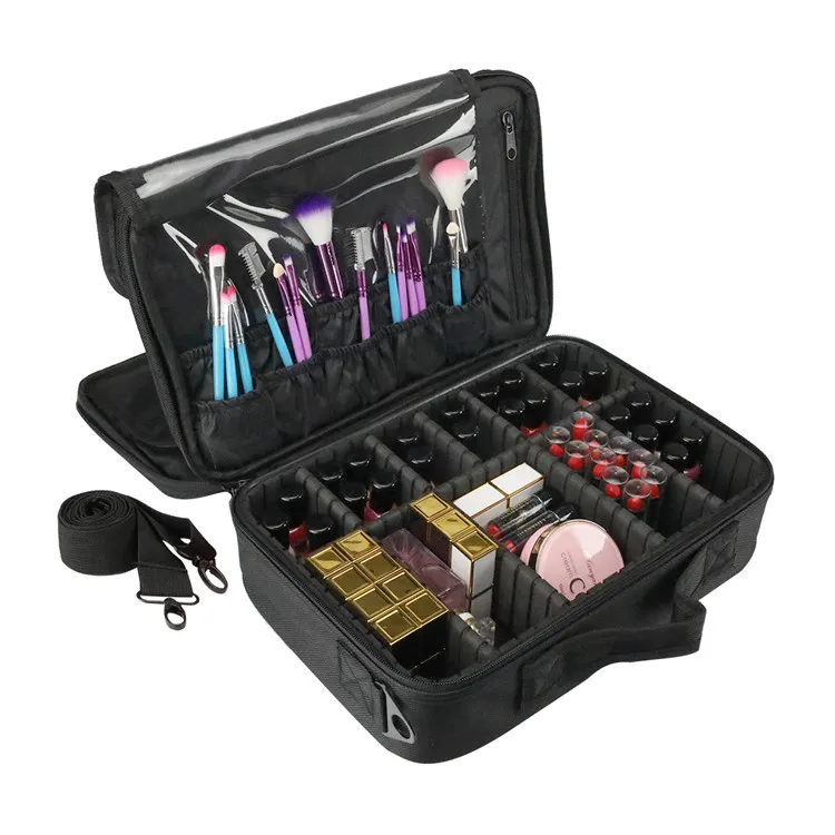 Ny mode kosmetisk väska resor makeup arrangör kosmetika påse väskor högkvalitativa make up väskor professionell kosmetisk smink väska