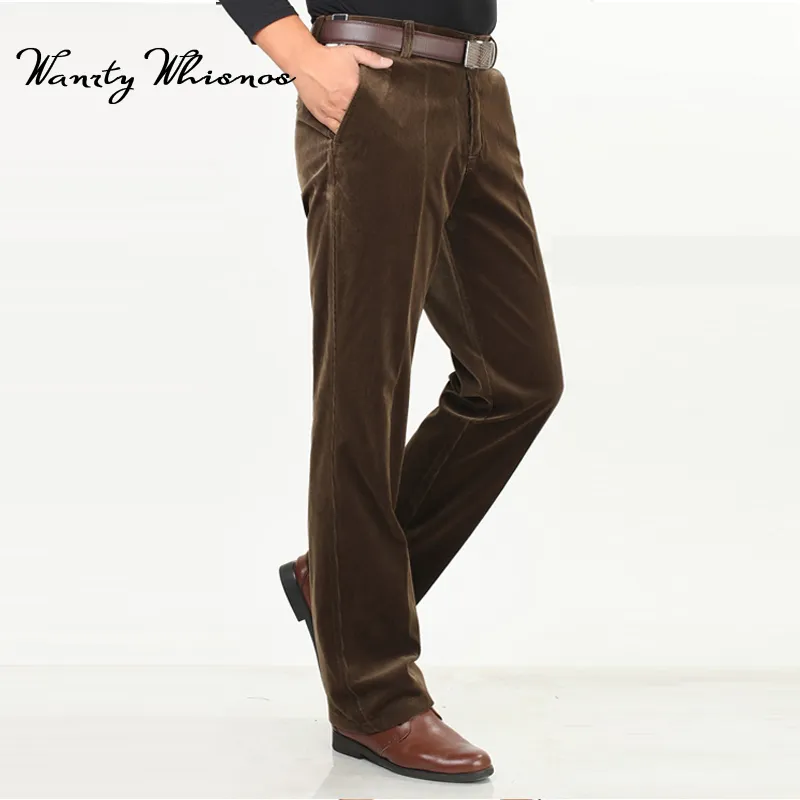 Mens Casual Corduroy Pants Trousers 2017 New Joggers Autumn Free Style