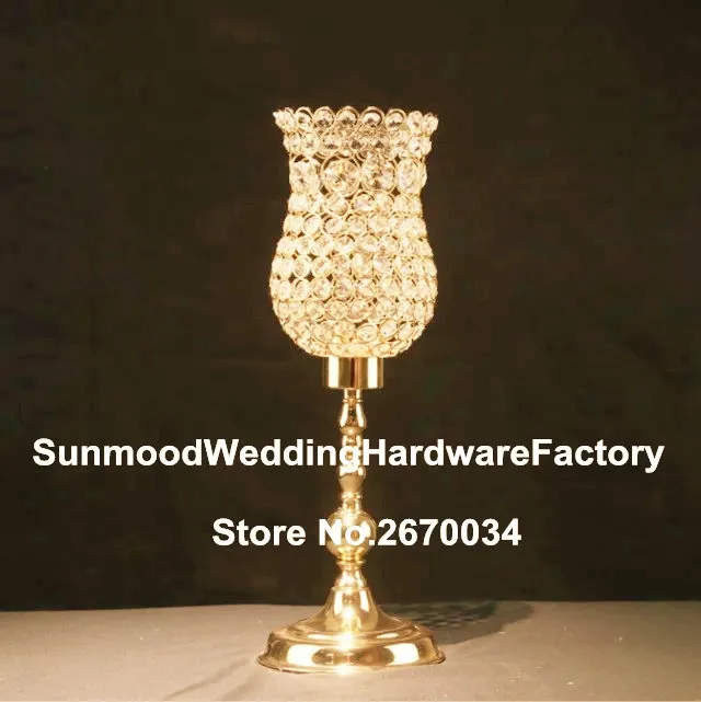 Großhandel Einzigartige große Vasen Flared Klarglas Perle Hyazinthe reversible Trompete Glasvase mit Gold Eisen