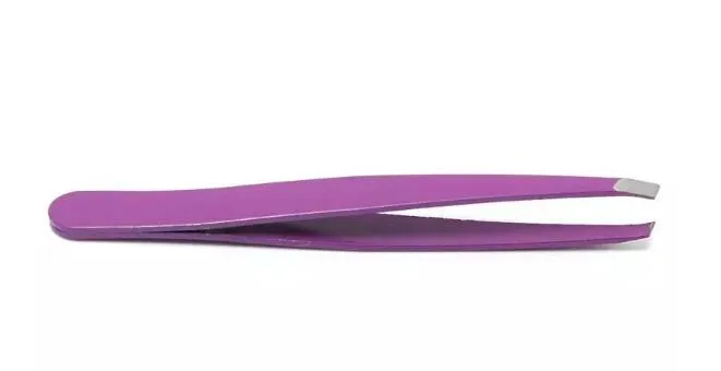 WholeColorful Stainless Steel Slanted Tip Beauty Eyebrow Tweezers Hair Removal Tools Lowest Promotion 5549710